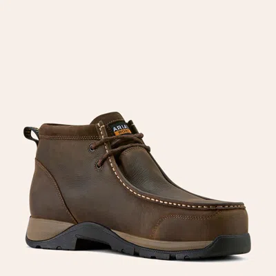 Ariat Men's Edge Moc Dark Brown Round Composite Toe Work Boots