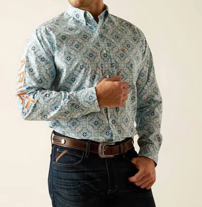 Ariat Men's Emmett Classic Shirt In White/multi In Gray