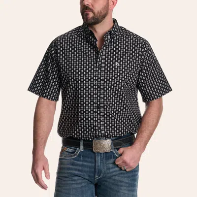 Ariat Men's Fedor Black Aztec Geo Print Shirt In Multi