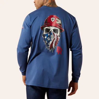 Ariat Men's Fr Born For This Blue Long Sleeve Graphic T-shirt
