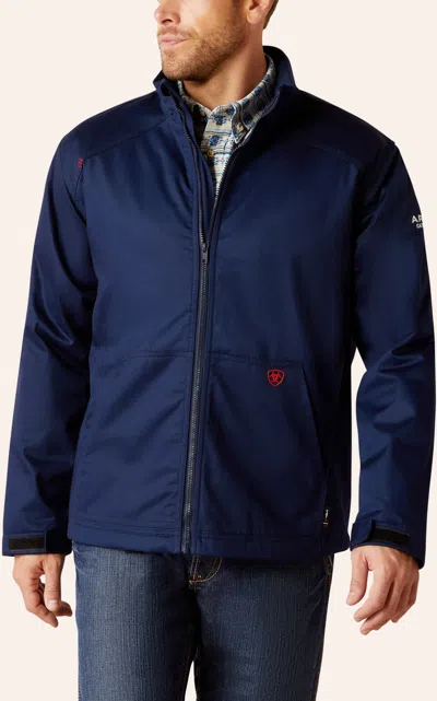 Ariat Men's Fr Navy Basic Insulated Canvas Jacket In Blue