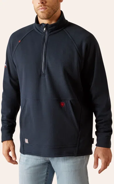 Ariat Men's Fr Primo 2.0 Navy Cat 3 1/4 Zip Pullover In Blue