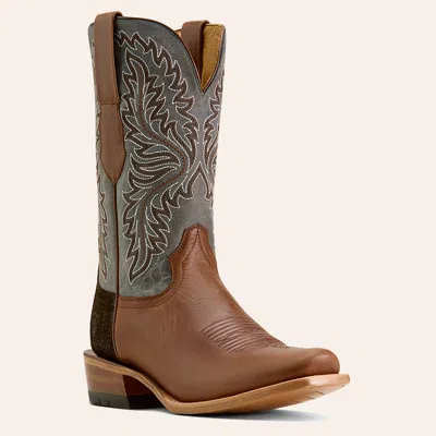 Ariat Men's Futurity Deal Rawhide Tan & Frosted Blue Cutter Toe Cowboy Boots In Brown
