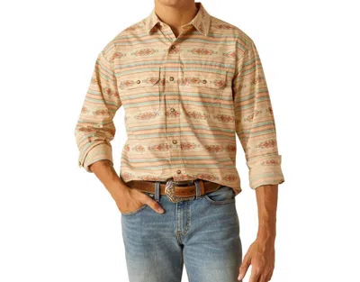 Ariat Men's Hezekiah Retro Long Sleeve Western Snap Shirt In Cocoon In Multi