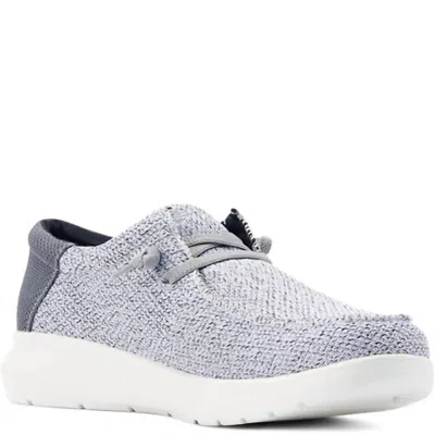 Ariat Men's Hilo Stretch Lace Casual Shoes In Distressed White In Gray