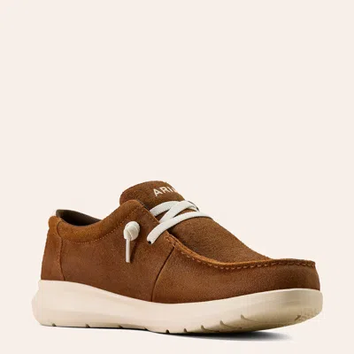 Ariat Men's Hilo Tumble Brown Suede Moc Toe Shoes In Multi