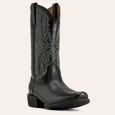 Ariat Men's Hustler Black Narrow Cutter Toe Cowboy Boots