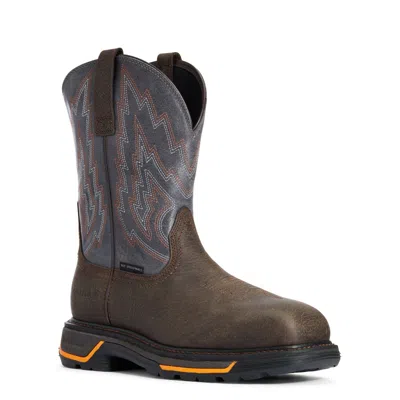 Pre-owned Ariat ® Men's Iron Coffee Big Rig Composite Toe Work Boot 10033966 In Brown