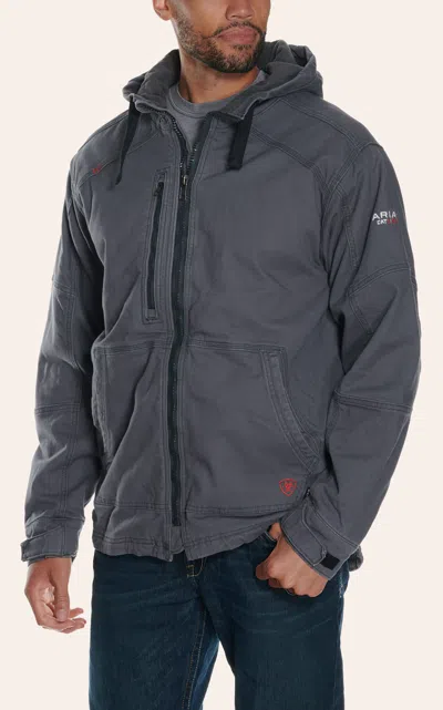 Ariat Men's Iron Gray Duralight Stretch Canvas Fr Work Jacket