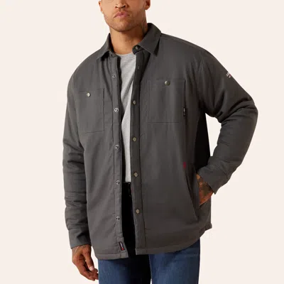 Ariat Men's Iron Gray Fr Flannel Insulated Shirt Jacket