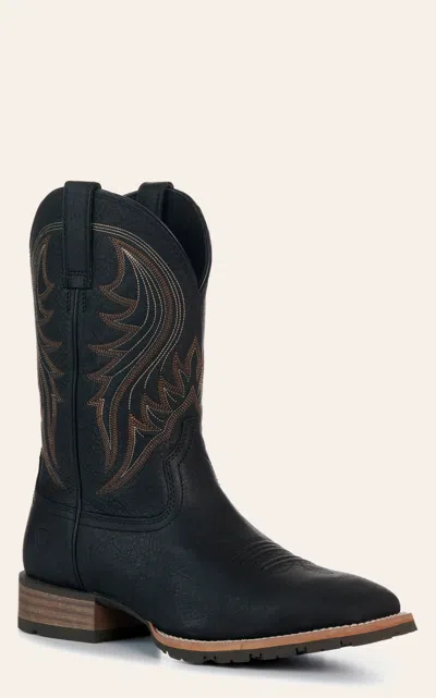 Ariat Men's Jasper Black Hybrid Rancher Wide Square Toe Cowboy Boots In Multi