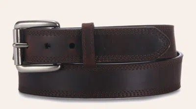 Ariat Men's Java Leather Smooth Copper Stitch Belt In Brown