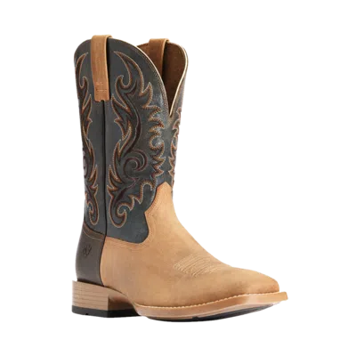 Pre-owned Ariat Men's Lasco Ultra Light Tan Square Toe Boots 10046830 In Brown