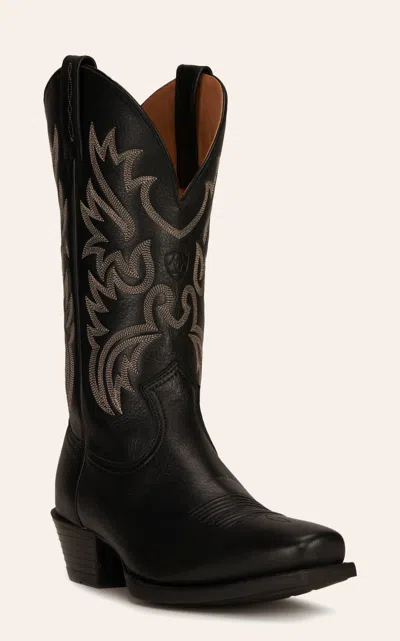 Ariat Men's Legend Black Deertan Punchy Toe Cowboy Boots
