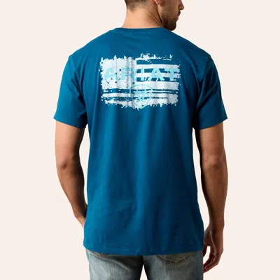 Ariat Men's Liquid Stamp Blue Graphic T-shirt