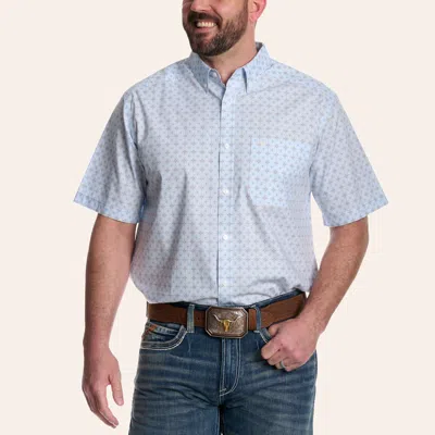 Ariat Men's Lucca Sky Blue Geo Print Shirt