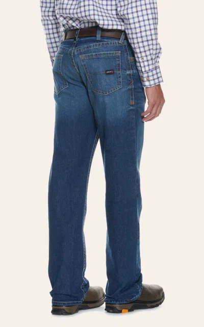 Ariat Men's M4 Alloy Low Rise Boot Cut Fr Work Jeans In Blue
