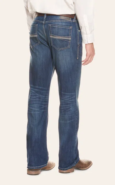 Ariat Men's M4 Bragg Dark Wash Low Rise Boot Cut Jeans In Blue
