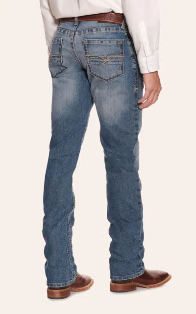 Ariat Men's M4 Kentucky Medium Wash Low Rise Straight Leg Jeans In Blue