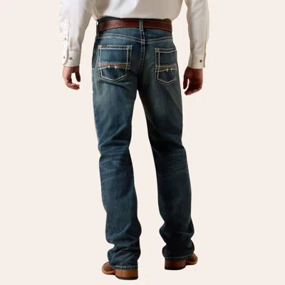 Ariat Men's M4 Low Rise Coltrane Durango Medium Wash Boot Cut Jeans In White