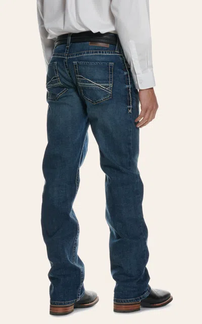 Ariat Men's M4 Preston Relaxed Fit Stretch Boot Cut Jeans In Blue