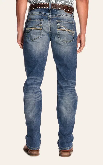 Ariat Men's M4 Shoreway Dakota Medium Wash Relaxed Fit Straight Leg Jeans In Blue