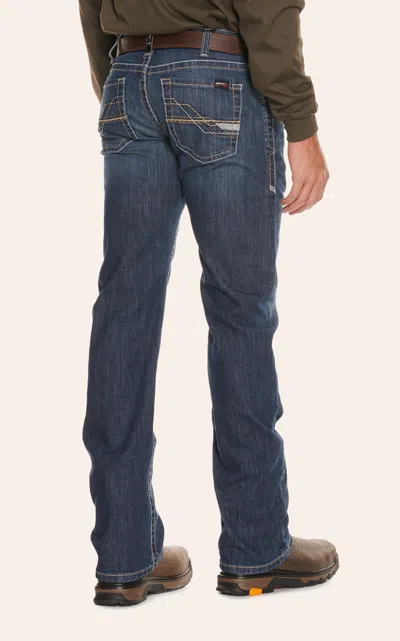 Ariat Men's M7 Medium Wash Slim Fit Durastretch Stackable Straight Leg Fr Work Jeans In Blue