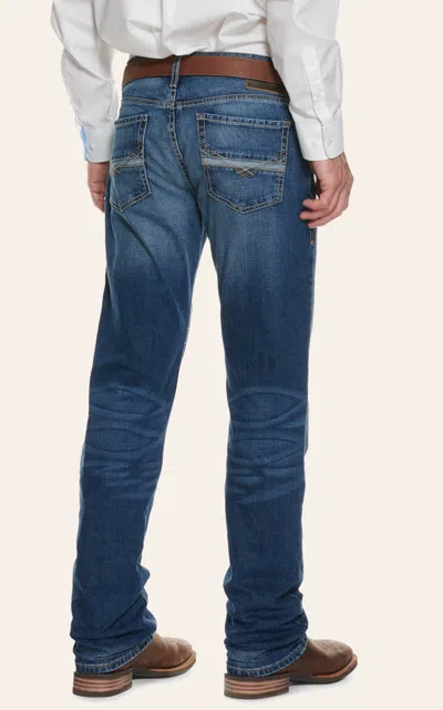 Ariat Men's M7 Silverton Medium Wash Low Rise Slim Stackable Straight Leg Jeans In Blue
