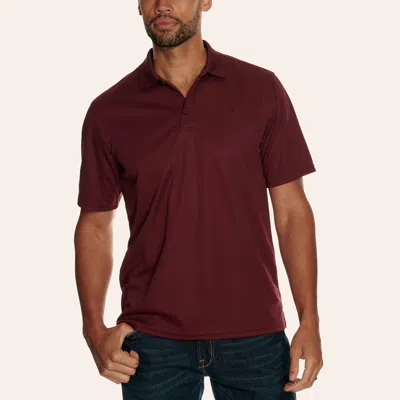 Ariat Men's Maroon Heat Series Tek Polo Shirt In Brown