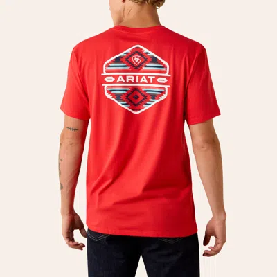 Ariat Men's Mars Red Chinelos Hex Graphic T-shirt