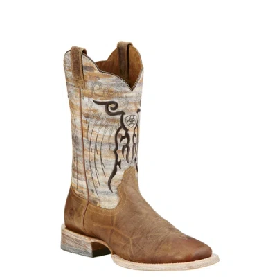 Pre-owned Ariat Men's Mesteno Tan And Marble Western Boots 10018306 In Brown