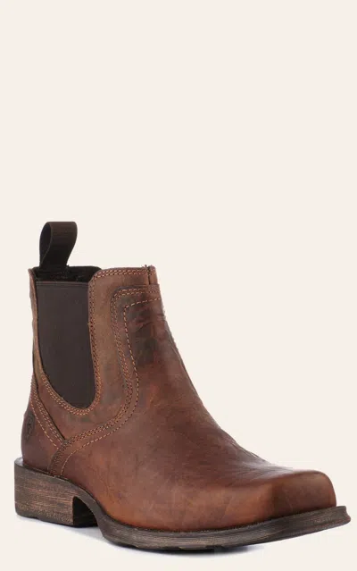 Ariat Men's Midtown Rambler Brown Square Toe Chelsea Boots