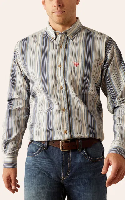 Ariat Men's Moonbeam & Sunset Striped Fr Work Shirt In Multi