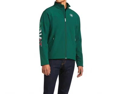Ariat Men's New Team Softshell Mexico Jacket In Green