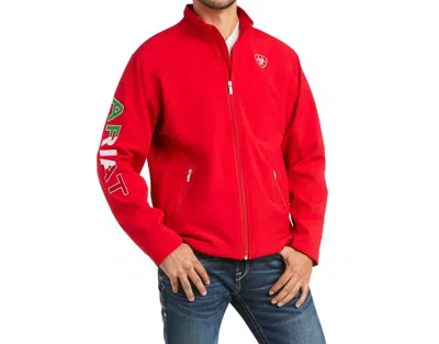 Ariat Men's New Team Softshell Mexico Jacket In Red