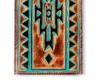 Ariat Men's Outline Southwest Rodeo Wallet In Brown/turquoise