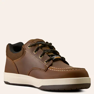 Ariat Men's Outmatch Brown Round Moc Composite Toe Work Shoes