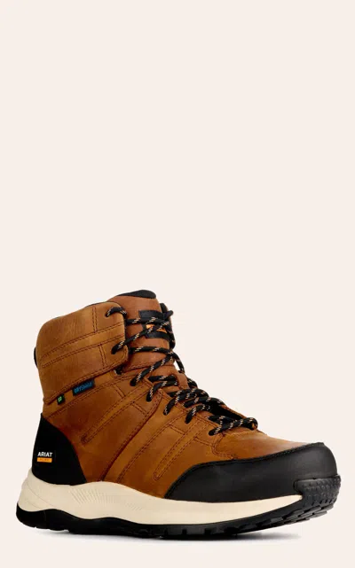 Ariat Men's Outpace Shift Natural Brown Waterproof Round Composite Toe Work Boots