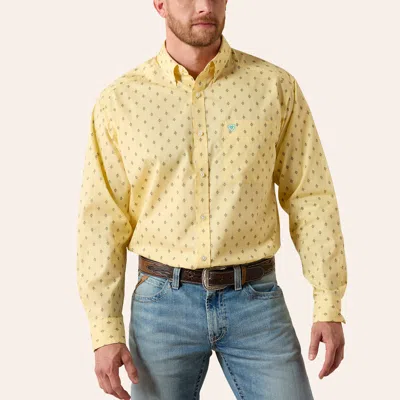 Ariat Men's Pacey Yellow Geo Print Long Sleeve Shirt