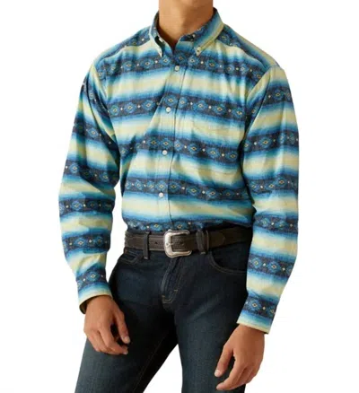 ARIAT MEN'S PENN AZTEC PRINT CLASSIC SHIRT IN BLUE/MULTI