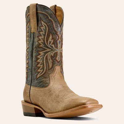Ariat Men's Preston Desert Bone & Plum Wide Square Toe Cowboy Boots In Multi