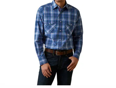 Ariat Men's Pro Jaxton Long Sleeve Western Snap Shirt In Blue Plaid