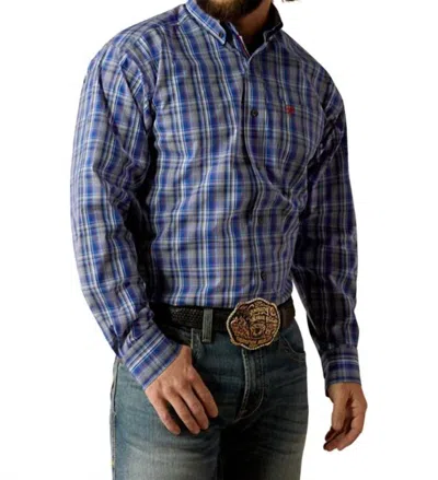 Ariat Men's Pro Series Rocco Button Down Shirt In Royal In Blue