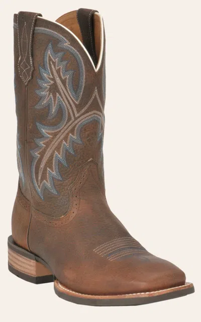 Ariat Men's Quickdraw Oiled Brown Rowdy Wide Square Toe Cowboy Boots