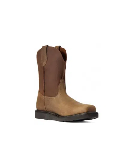 Ariat Men Rambler Wedge Steel Toe Work Boot In Earth Brown