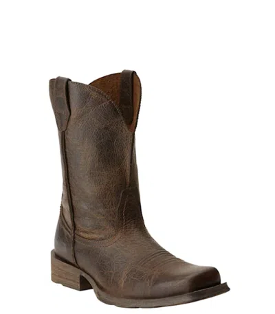 Pre-owned Ariat Men's Rambler Wicker Brown Square Toe Cowboy Boots