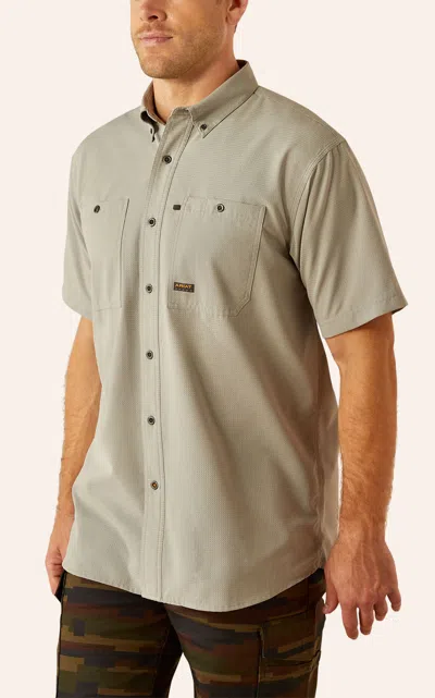 Ariat Men's Rebar 360 Airflow Wild Dove Gray Work Shirt In Multi