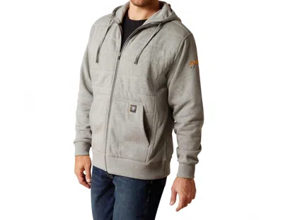 Ariat Men's Rebar All Weather Hoodie In Heather Grey In Gray