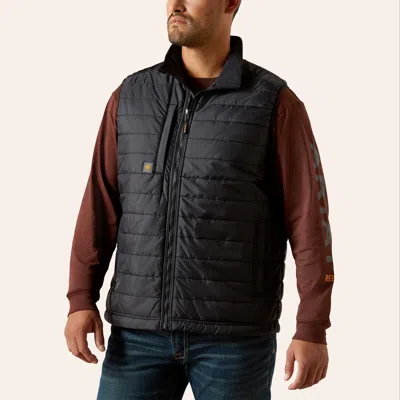 Ariat Men's Rebar Cordura Ripstop Black Lightweight Insulated Vest
