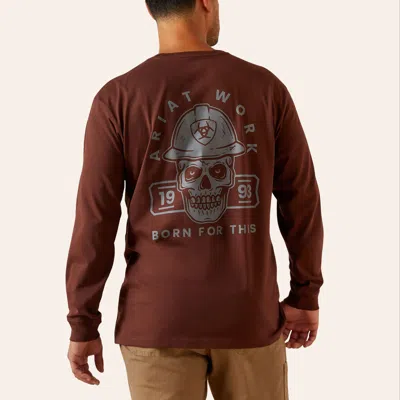 Ariat Men's Rebar Cotton Strong Crocodile Hardhead Graphic T-shirt In Brown